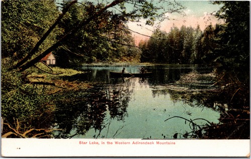 Postcard adirondacks star - ny,