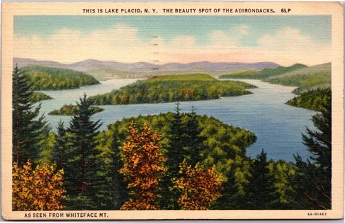 Postcard adirondacks lake - ny,