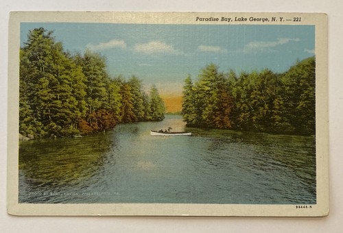 Vintage postcard canoeing on - postcard,,