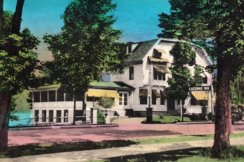 Lake luzerne inn postcard - luzerne,